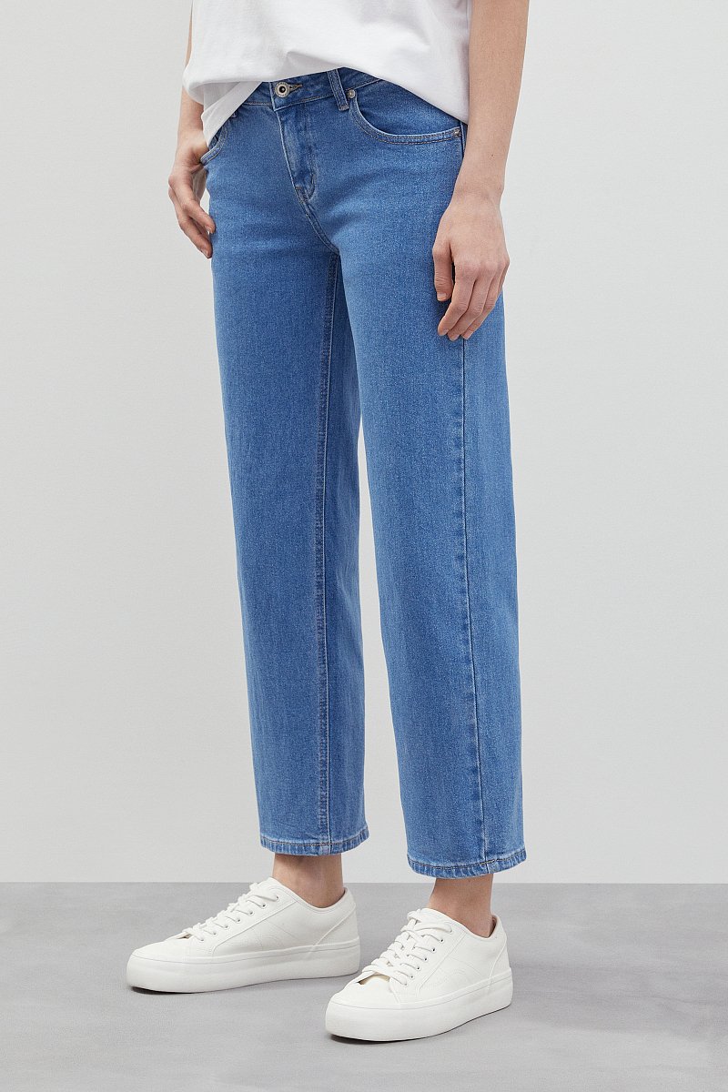 Укороченные прямые джинсы, Модель FBD15007, Фото №3