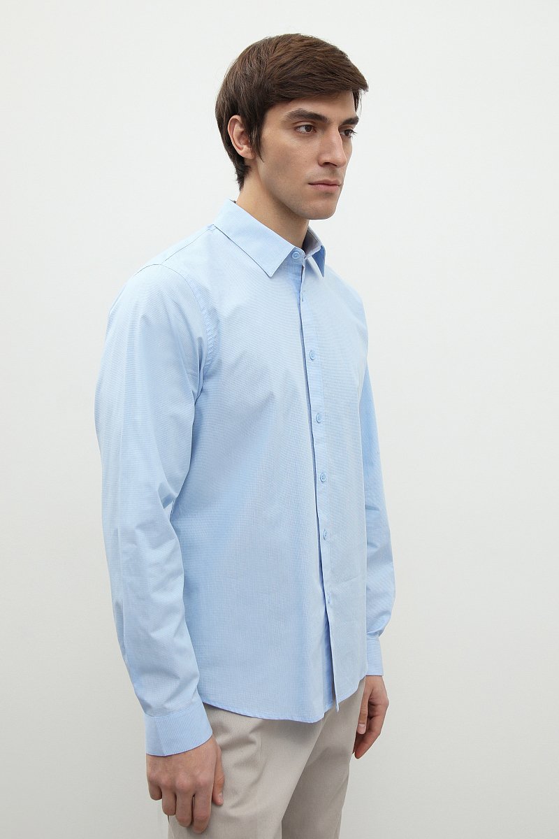 Базовая рубашка из натурального хлопка, Модель FBD21019, Фото №4