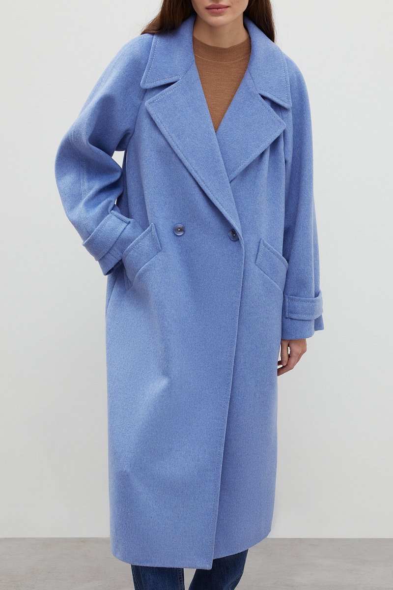 Пальто oversize силуэта с шерстью, Модель FBD11001, Фото №3