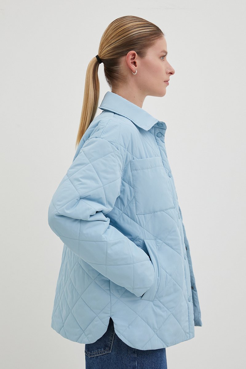 Стеганая куртка-рубашка, Модель FBD11026, Фото №4