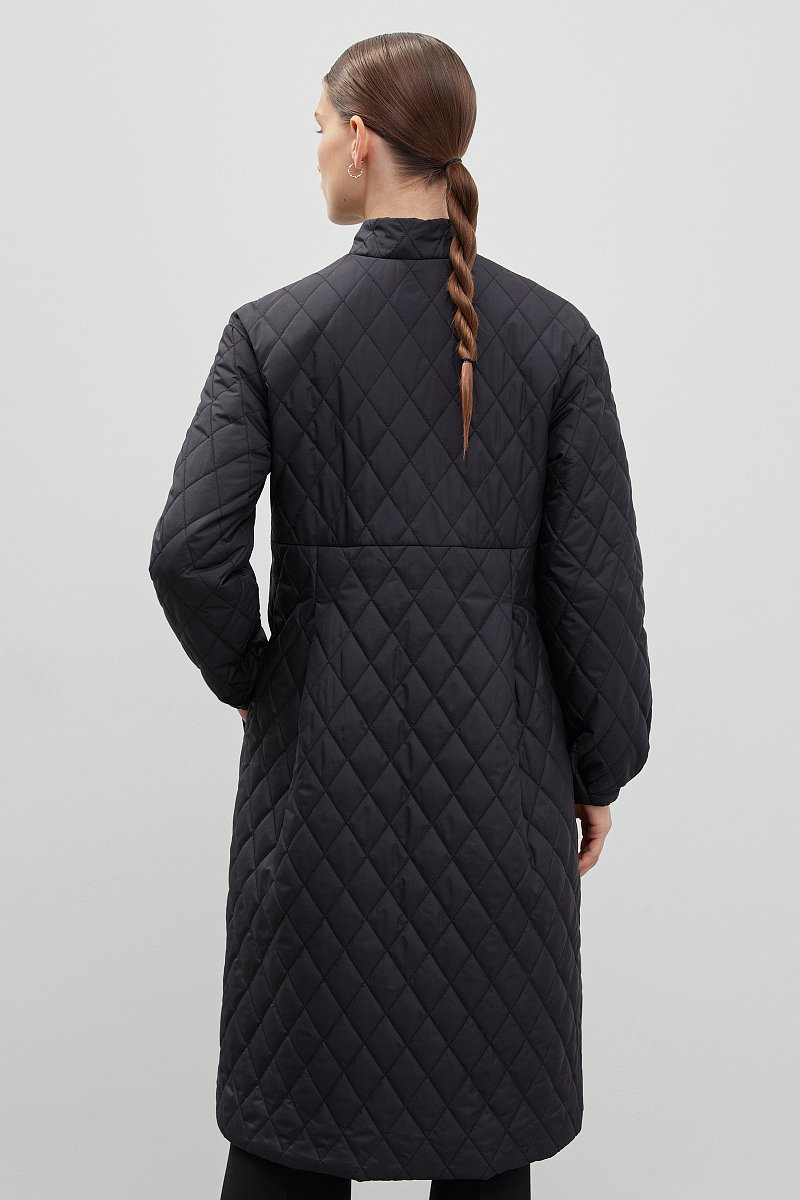 Стеганое пальто в длине миди, Модель FBD11011, Фото №5