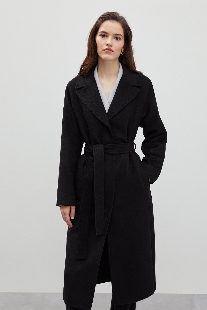 Пальто oversize силуэта с шерстью, Модель FBD11034, Фото №1