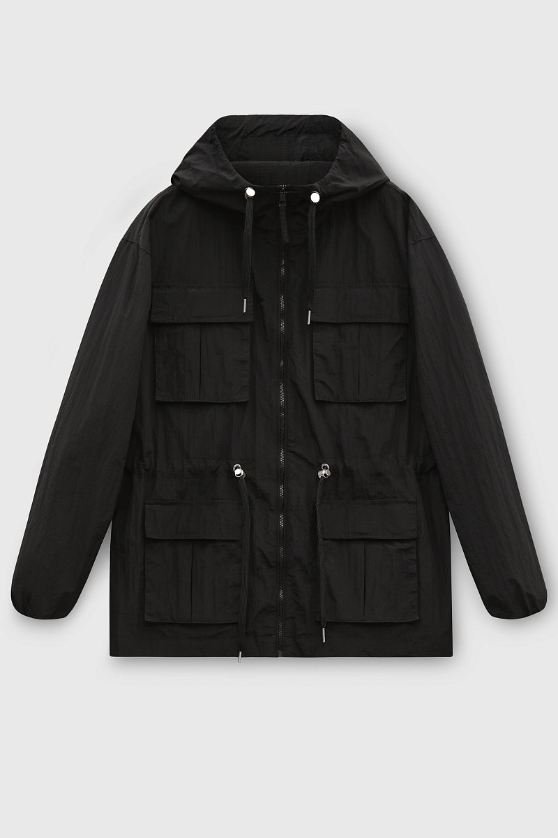 Ветровка oversize силуэта с капюшоном, Модель FBD11059, Фото №8