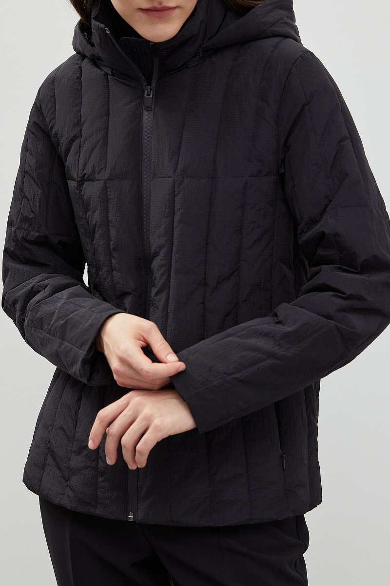 Стеганая куртка с капюшоном, Модель FBD11071, Фото №3