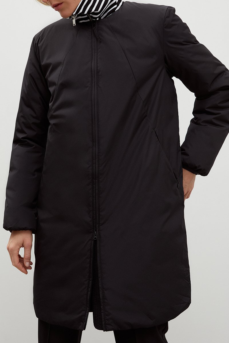 Утепленное пальто силуэта oversize, Модель FBD11079, Фото №3