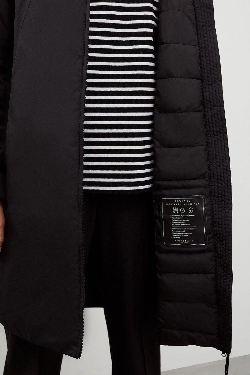 Утепленное пальто силуэта oversize, Модель FBD11079, Фото №6