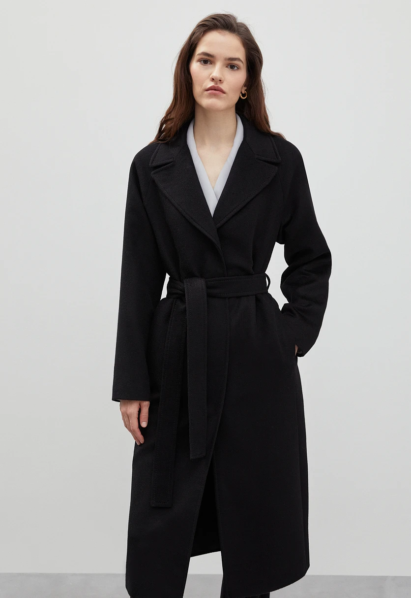 Пальто oversize силуэта с шерстью, Модель FBD11034, Фото №1