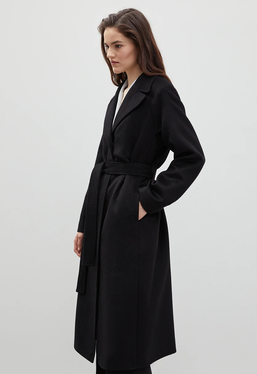 Пальто oversize силуэта с шерстью, Модель FBD11034, Фото №4