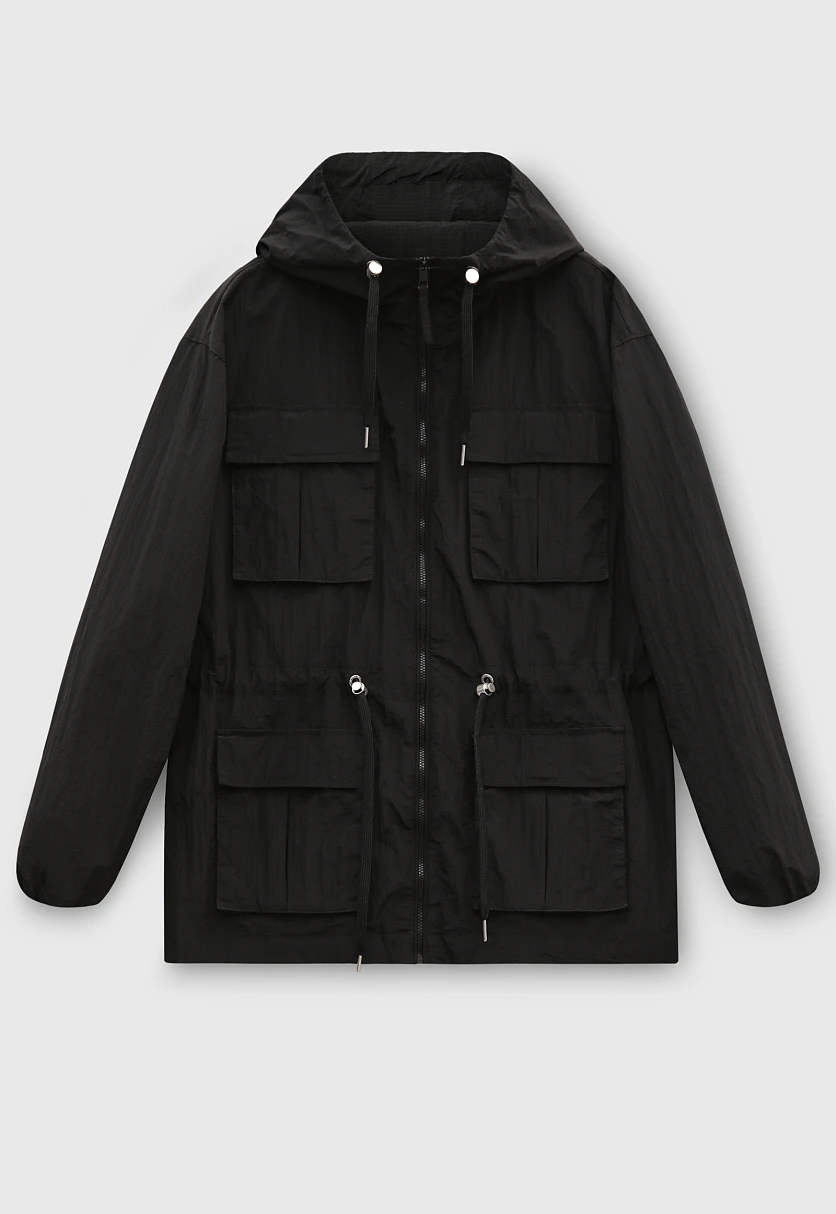 Ветровка oversize силуэта с капюшоном, Модель FBD11059, Фото №8