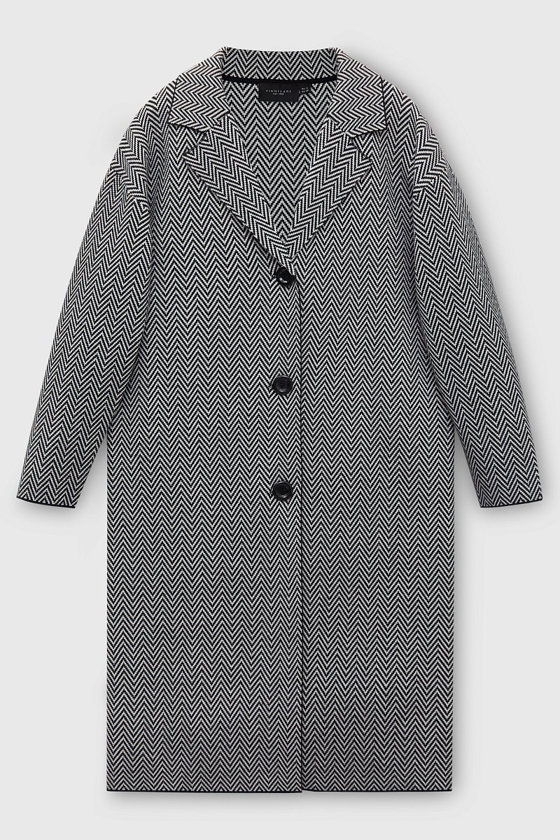 Трикотажное пальто с добавлением шерсти, Модель FBD11105, Фото №7