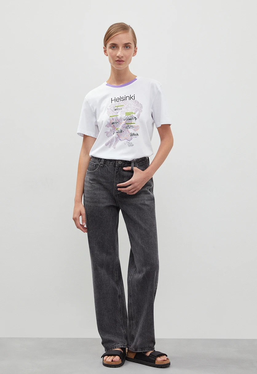 Футболка oversize силуэта с принтом, Модель FBD110220, Фото №2