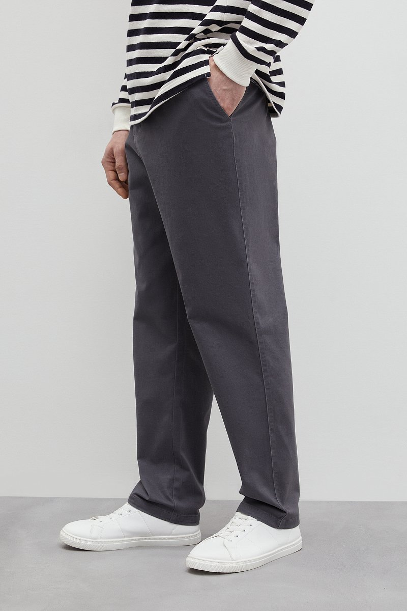 Прямые брюки из хлопка, Модель FBD210143, Фото №3