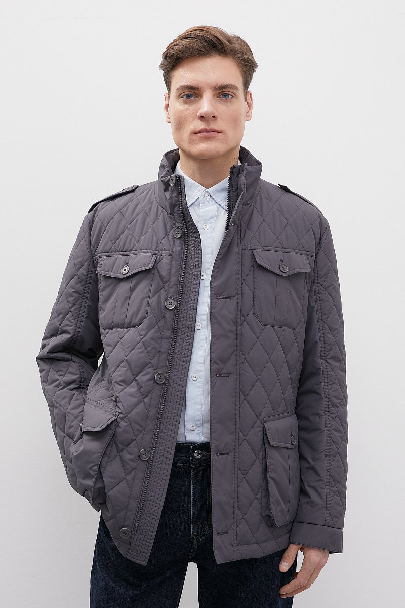Стеганая куртка с карманами, Модель FBD210145, Фото №1