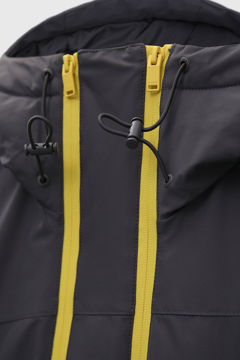 Утепленная куртка с капюшоном и контрастными детал, Модель FBD21040, Фото №8