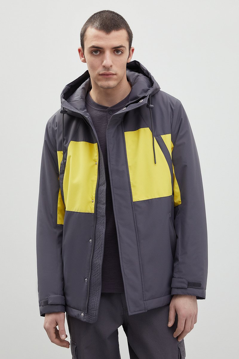 Утепленная куртка в стиле color block, Модель FBD21043, Фото №1