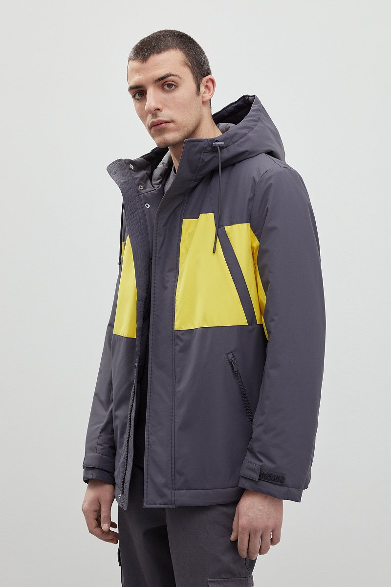 Утепленная куртка в стиле color block, Модель FBD21043, Фото №4