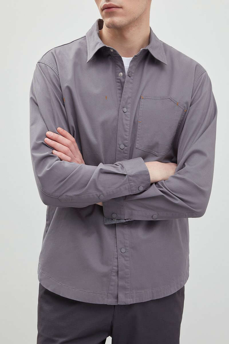 Рубашка из смесового хлопка, Модель FBD21067, Фото №3