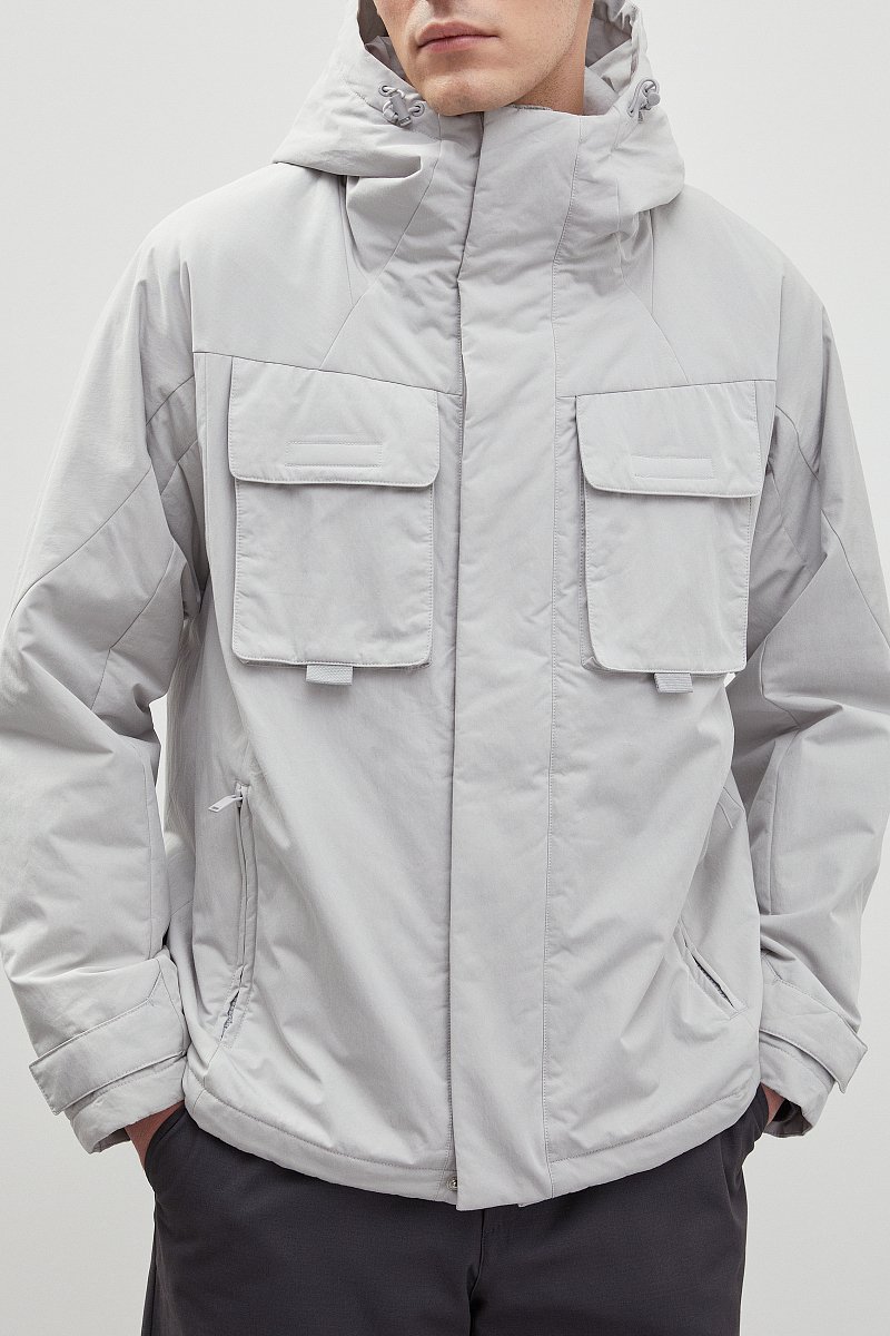 Утепленная куртка с капюшоном, Модель FBD21071, Фото №3