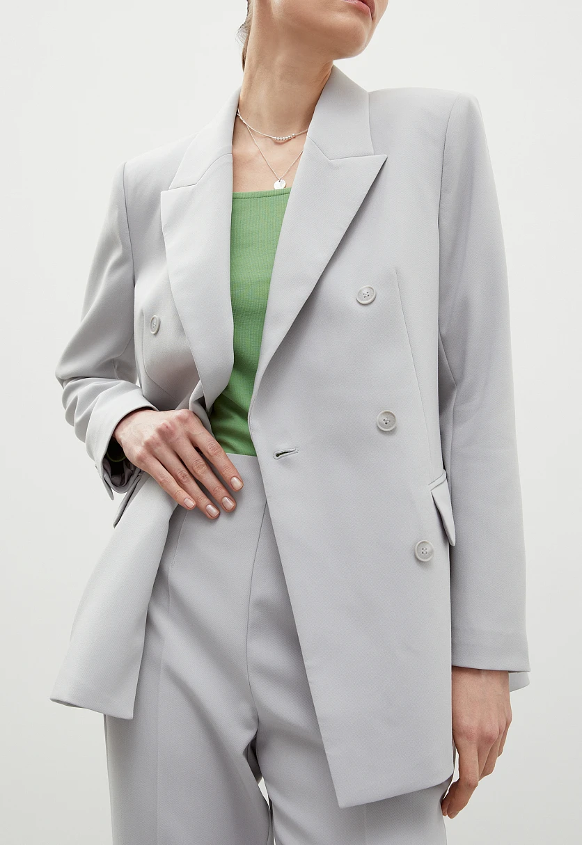 Двубортный жакет oversize силуэта, Модель FBD110101, Фото №3