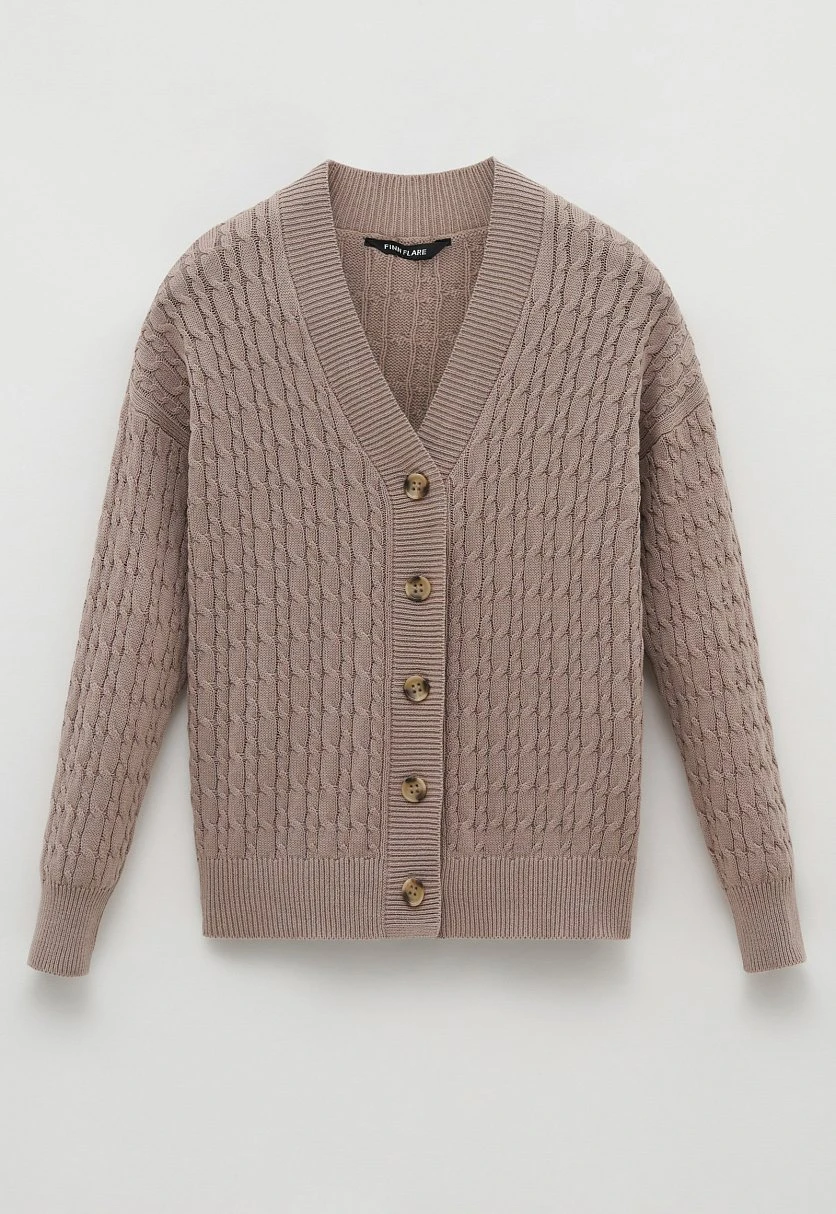 Кардиган с рельефным узором, Модель FBD11114, Фото №7