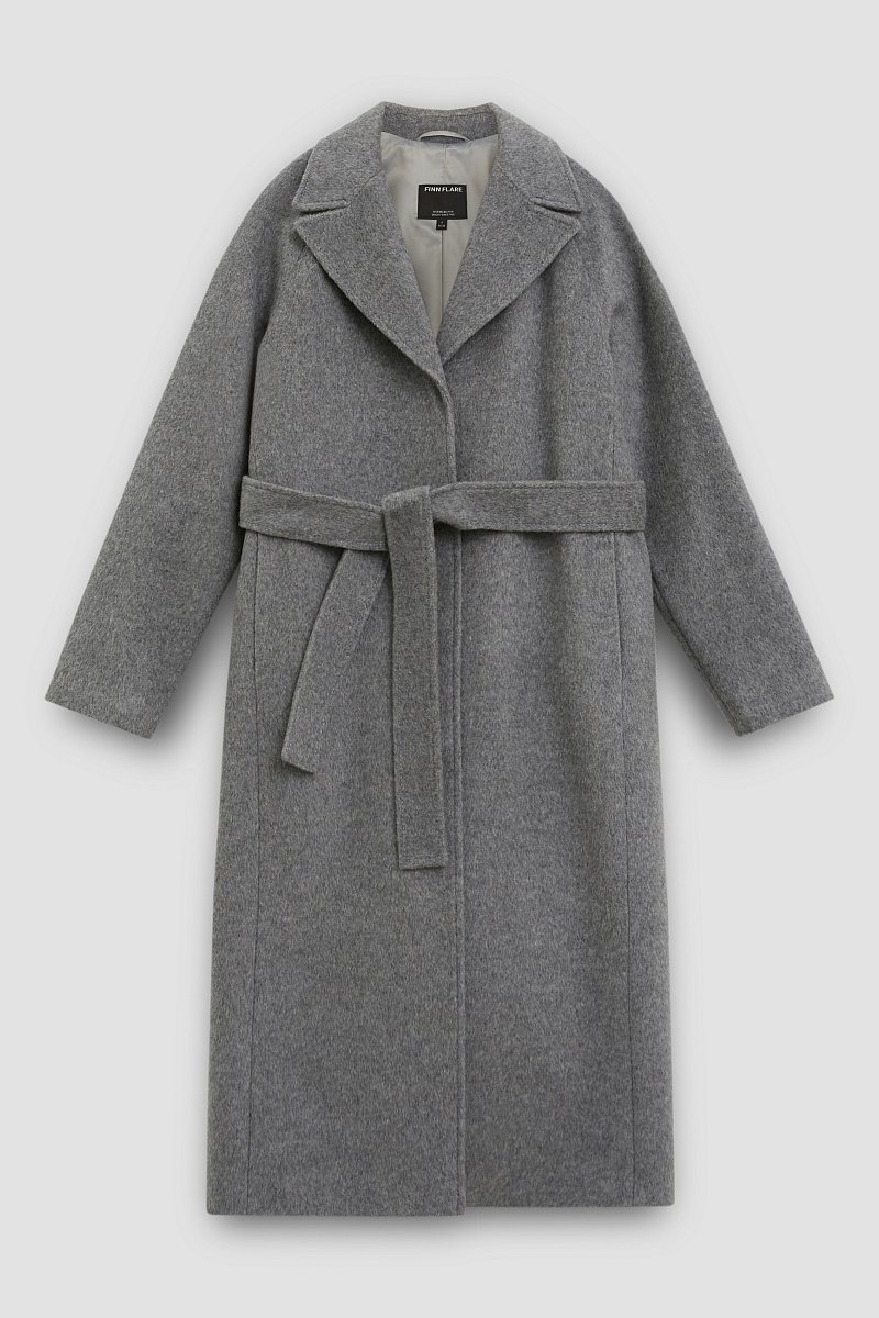 Пальто oversize силуэта с шерстью, Модель FBD11034, Фото №12
