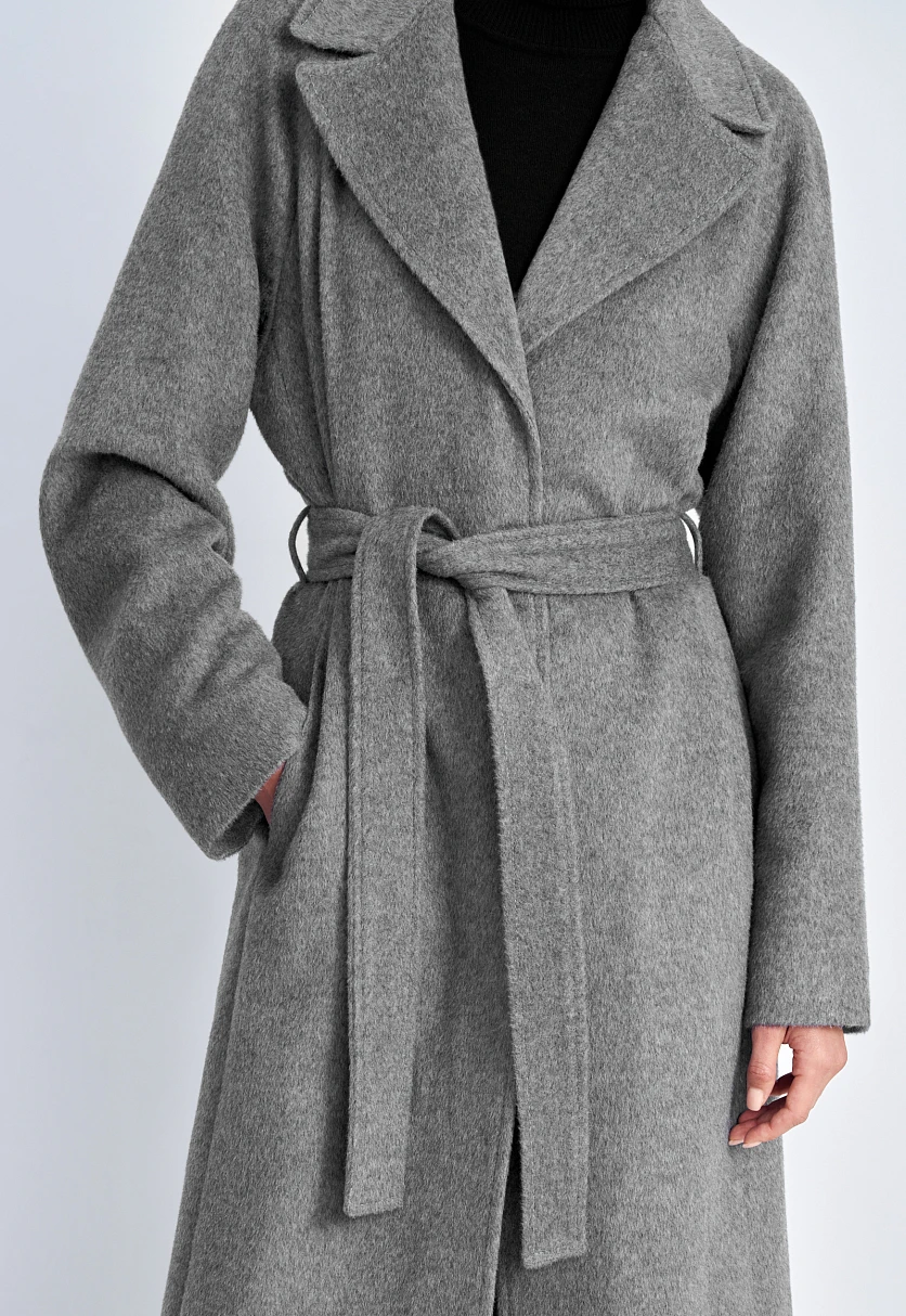 Пальто oversize силуэта с шерстью, Модель FBD11034, Фото №7