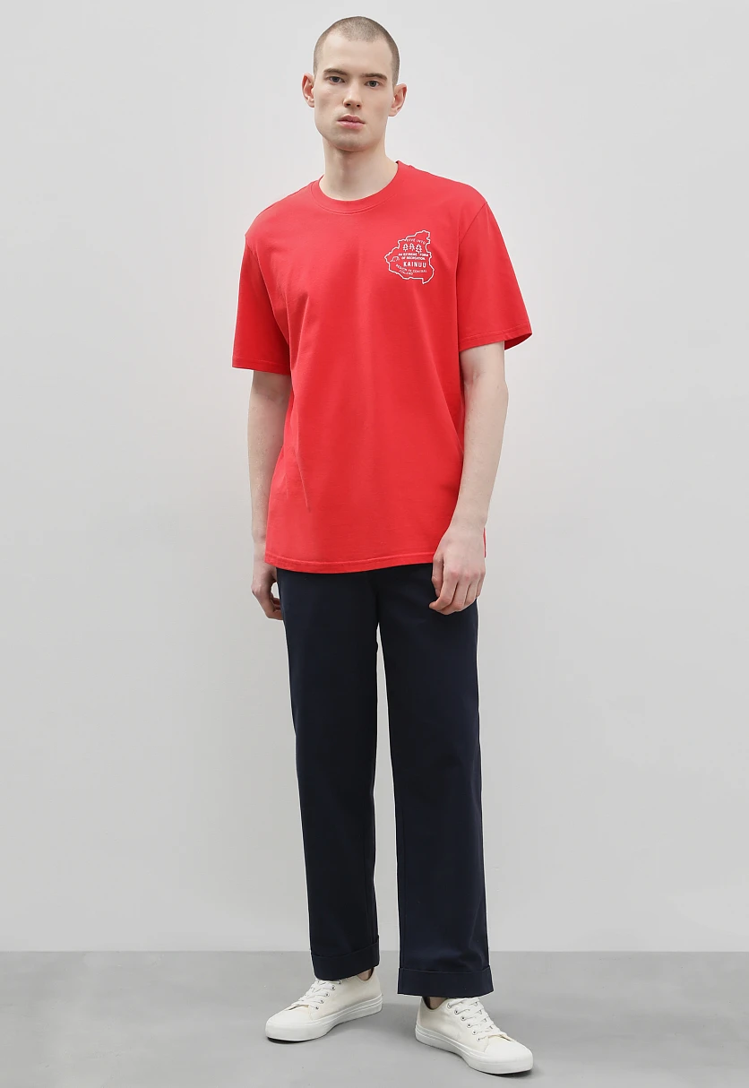 Футболка из хлопка с принтом, Модель FBD210103-1P, Фото №2