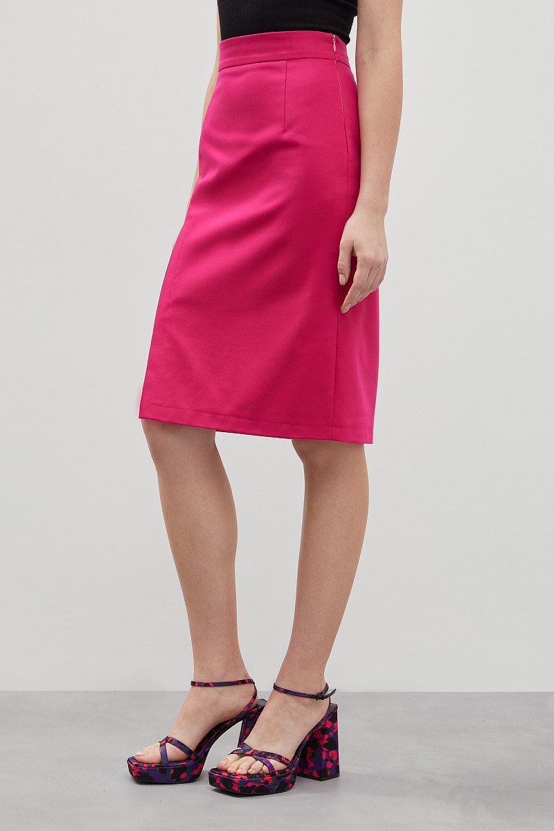 Базовая юбка с разрезом, Модель FBD11095, Фото №3