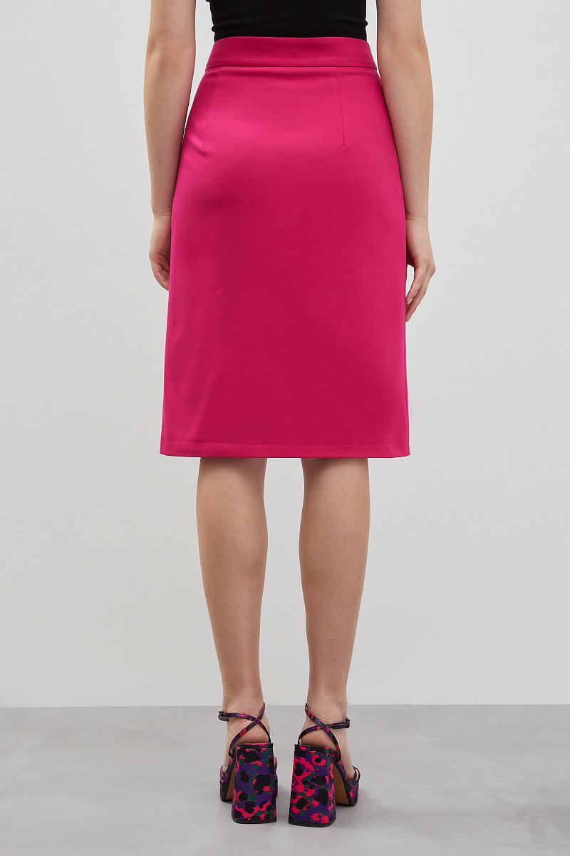 Базовая юбка с разрезом, Модель FBD11095, Фото №4