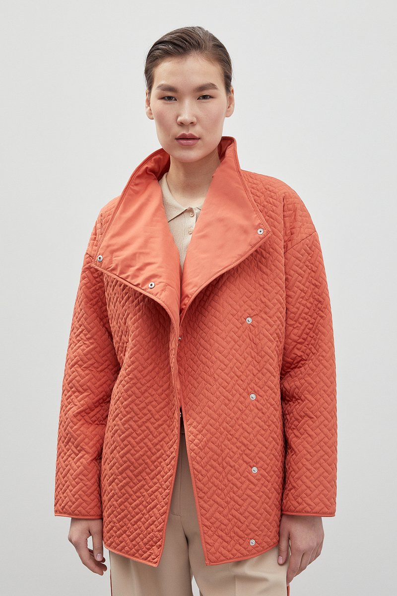 Утепленная куртка с поясом, Модель FBD11054, Фото №1