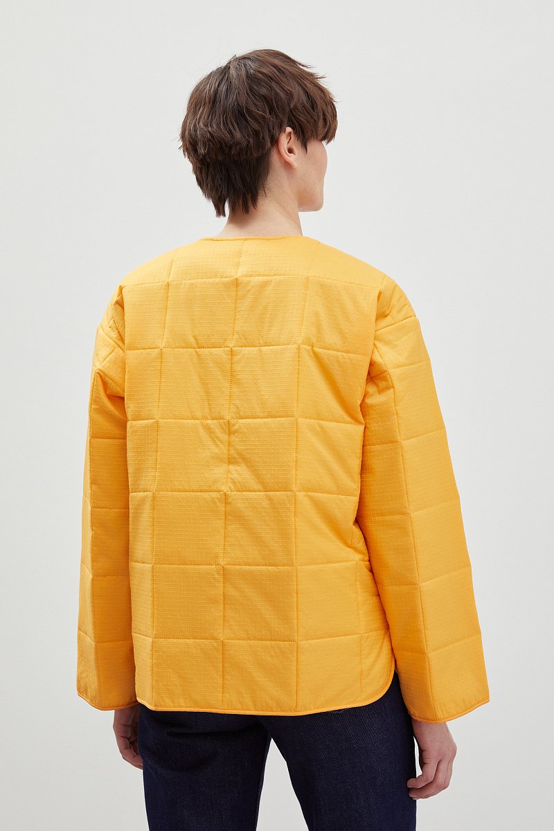 Стеганая куртка с V-образным вырезом, Модель FBD11041, Фото №5