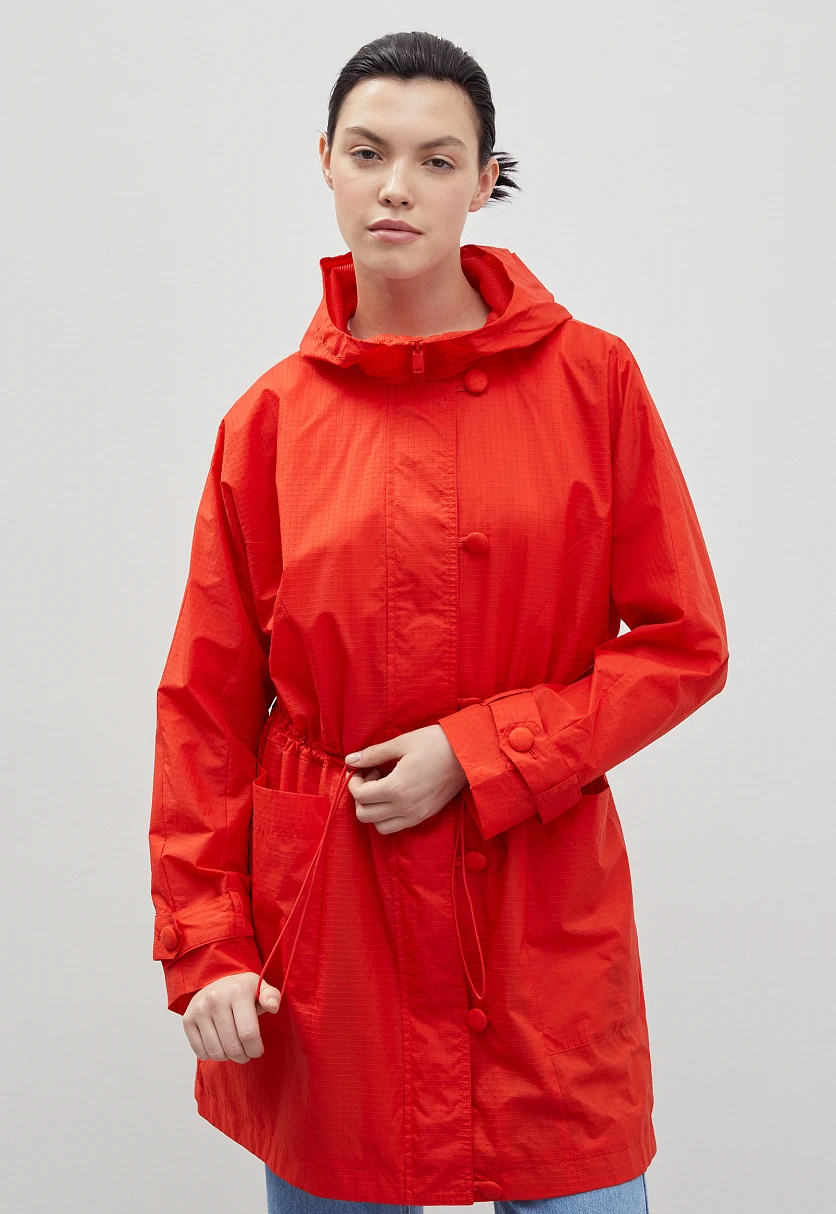 Укороченный плащ с капюшоном, Модель FBD11042, Фото №1