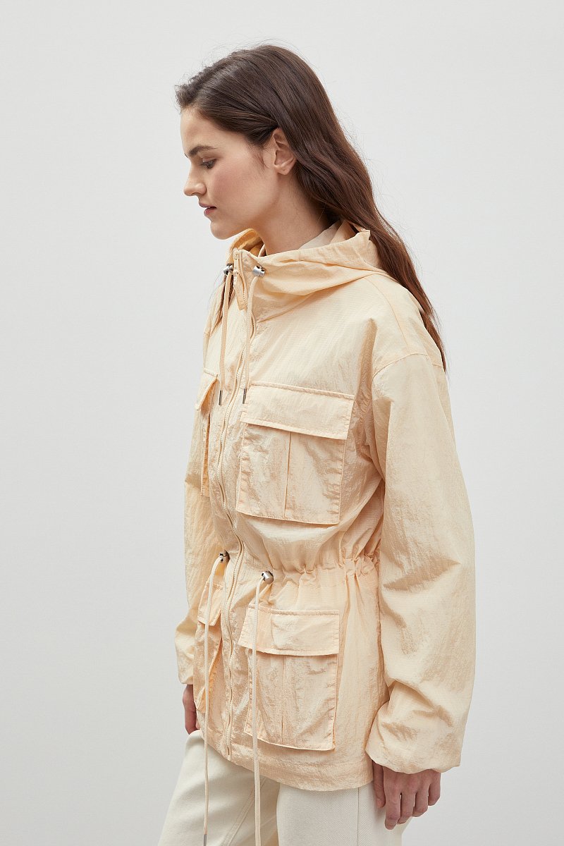 Ветровка oversize силуэта с капюшоном, Модель FBD11059, Фото №4