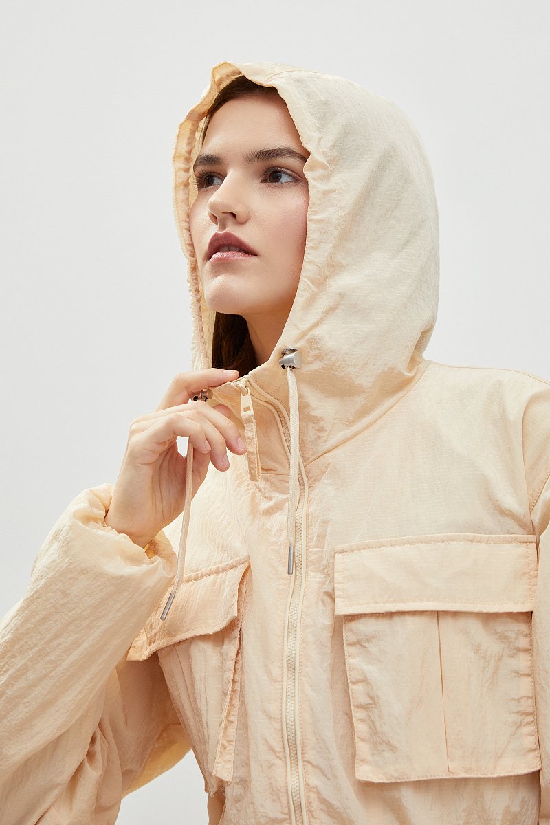 Ветровка oversize силуэта с капюшоном, Модель FBD11059, Фото №6