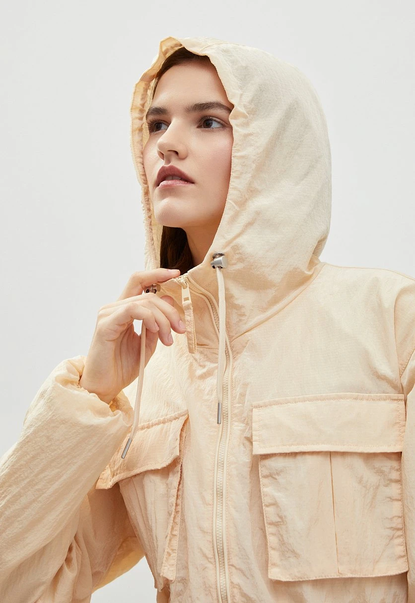 Ветровка oversize силуэта с капюшоном, Модель FBD11059, Фото №6