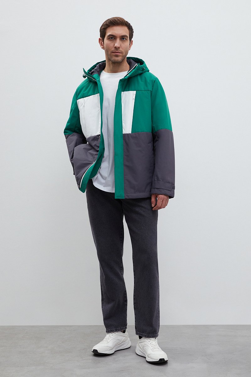 Утепленная куртка с капюшоном, Модель FBD21041, Фото №2