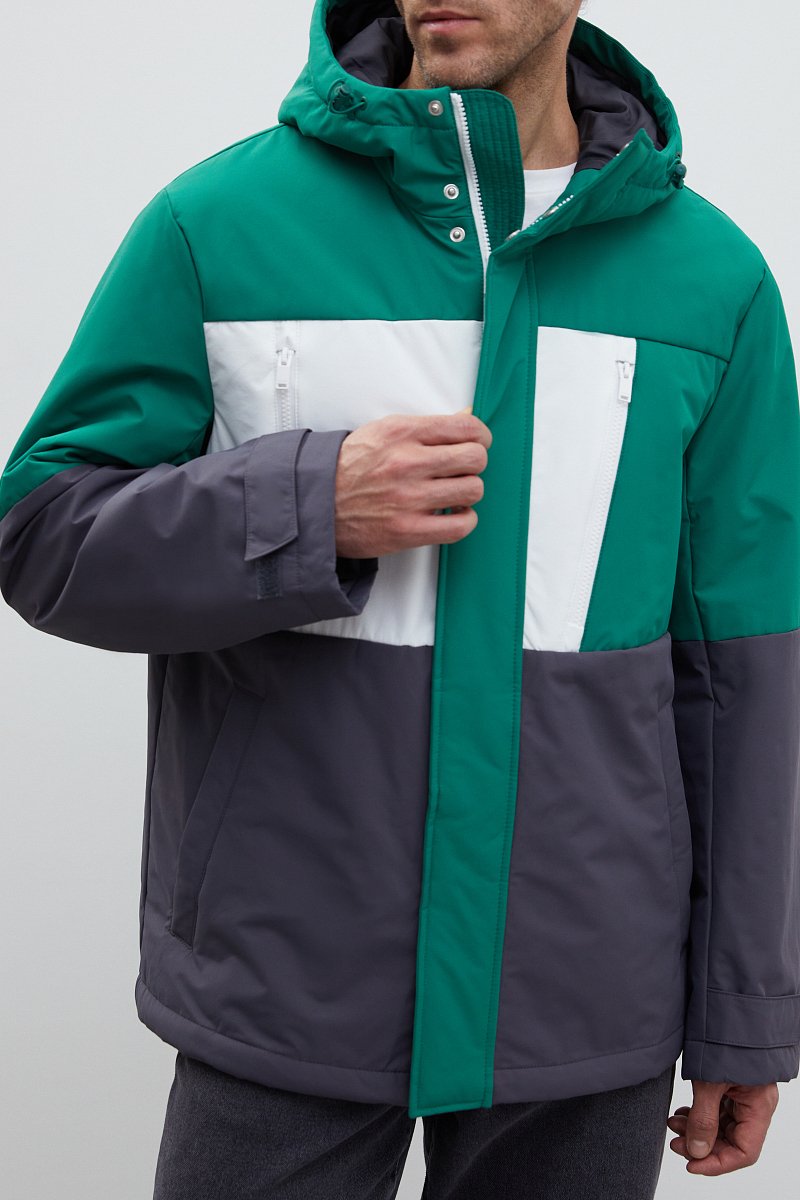 Утепленная куртка с капюшоном, Модель FBD21041, Фото №3