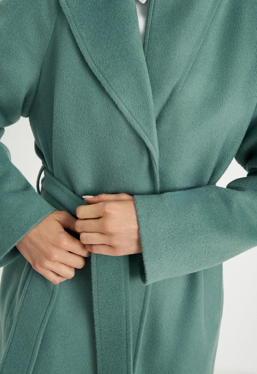 Пальто oversize силуэта с шерстью, Модель FBD11034, Фото №8