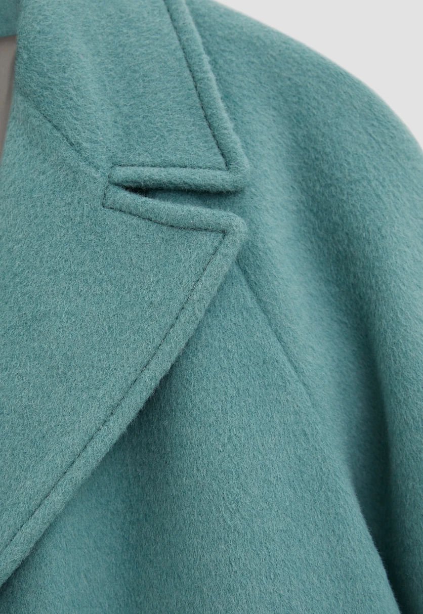 Пальто oversize силуэта с шерстью, Модель FBD11034, Фото №9