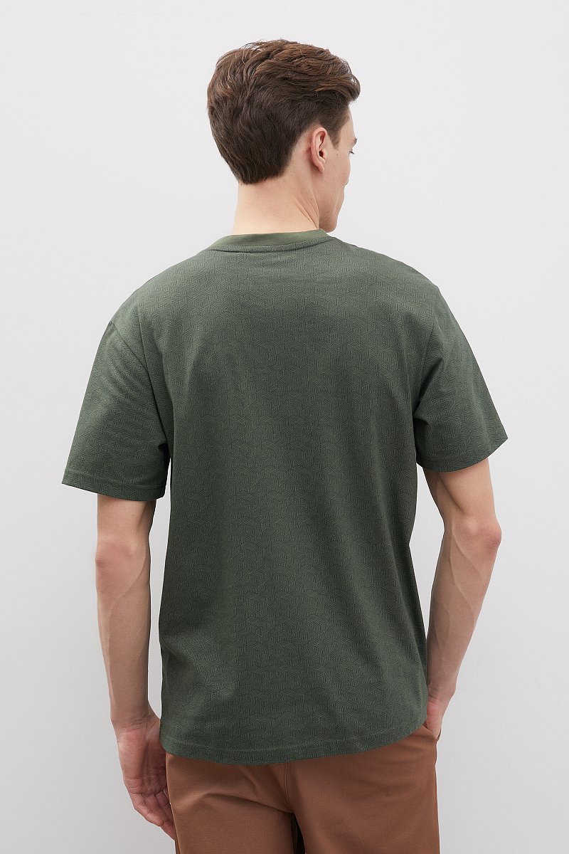 Базовая футболка из хлопка, Модель FBD21033, Фото №5