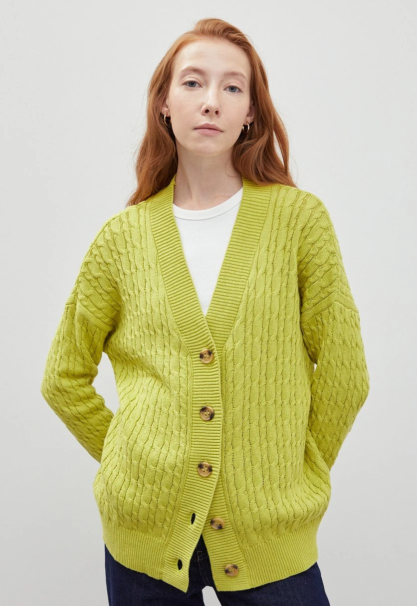 Кардиган с рельефным узором, Модель FBD11114, Фото №1