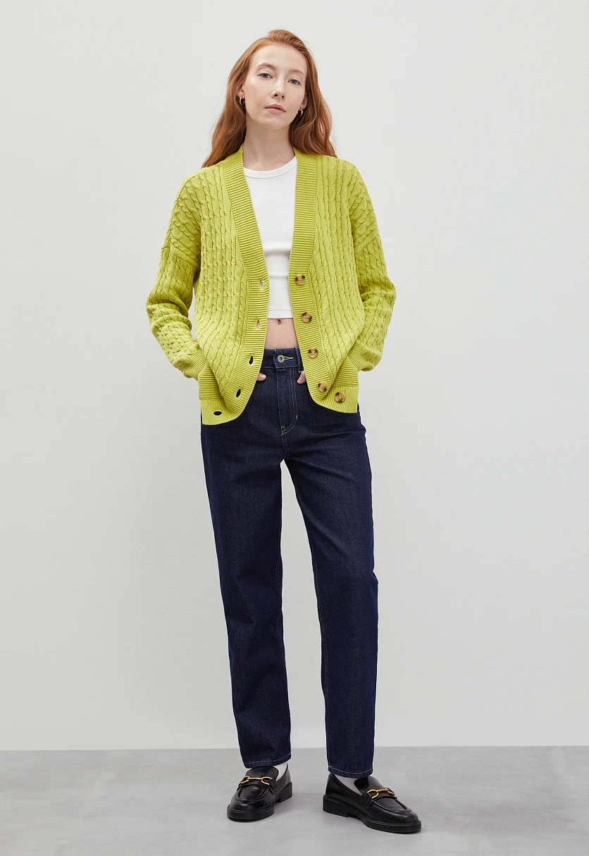 Кардиган с рельефным узором, Модель FBD11114, Фото №2