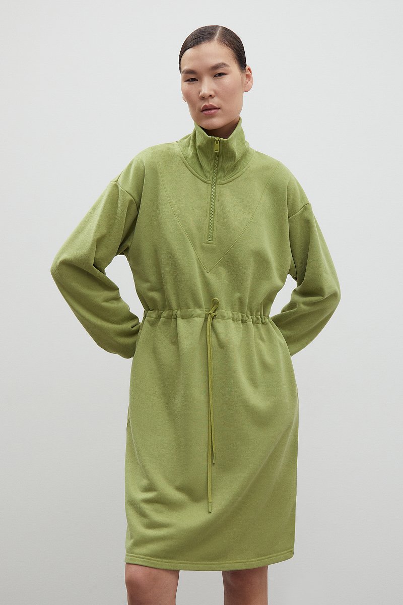 Платье прямого кроя с молнией, Модель FBD110188, Фото №1