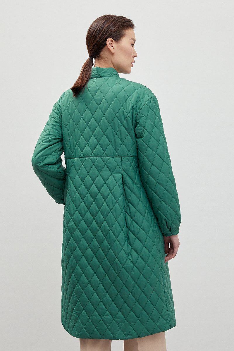 Стеганое пальто в длине миди, Модель FBD11011, Фото №5