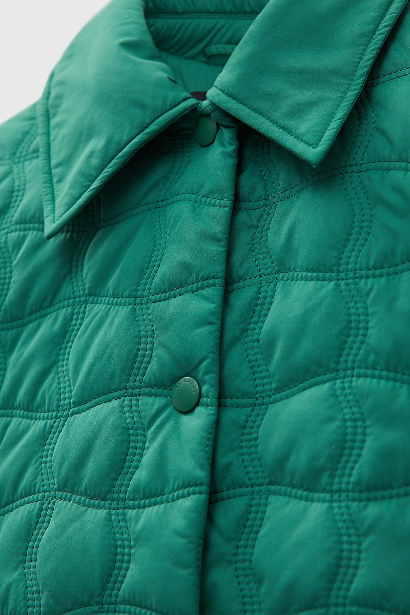Стеганое пальто с отложным воротником, Модель FBD11025, Фото №6