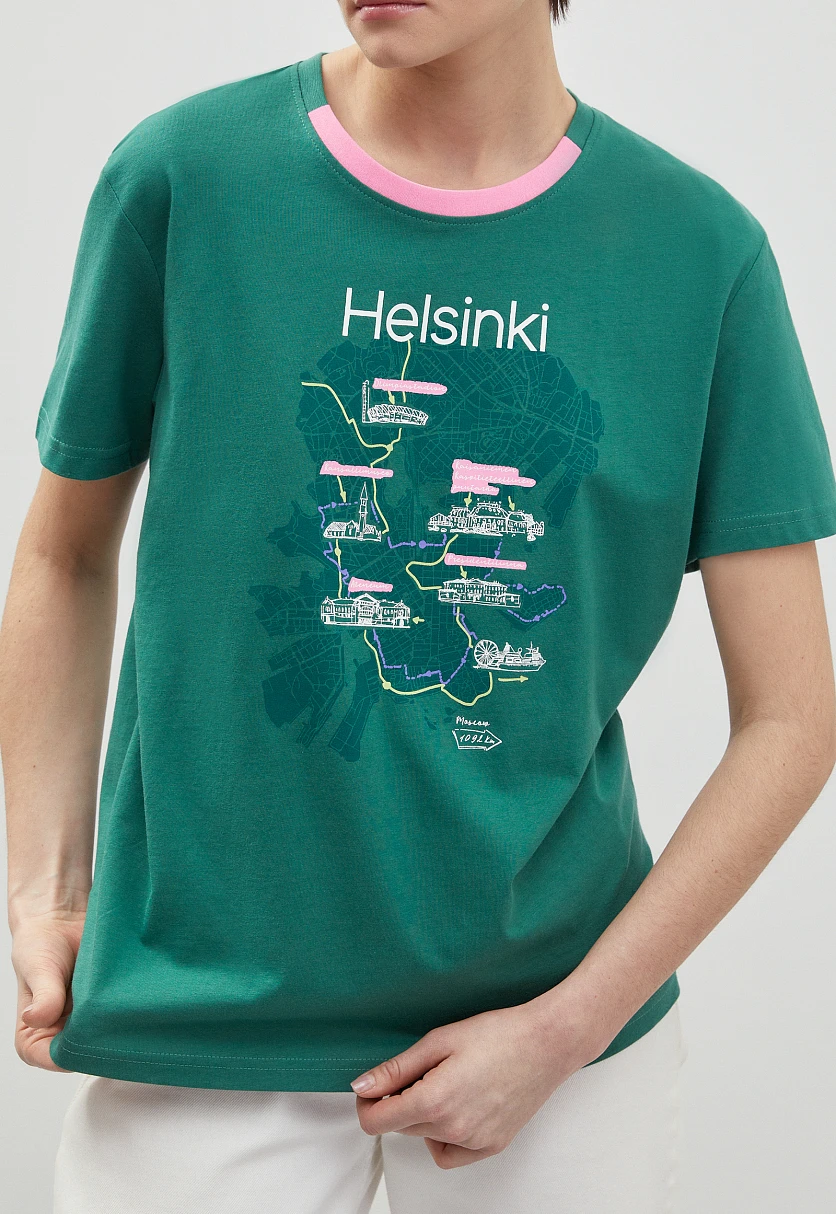 Футболка oversize силуэта с принтом, Модель FBD110220, Фото №3