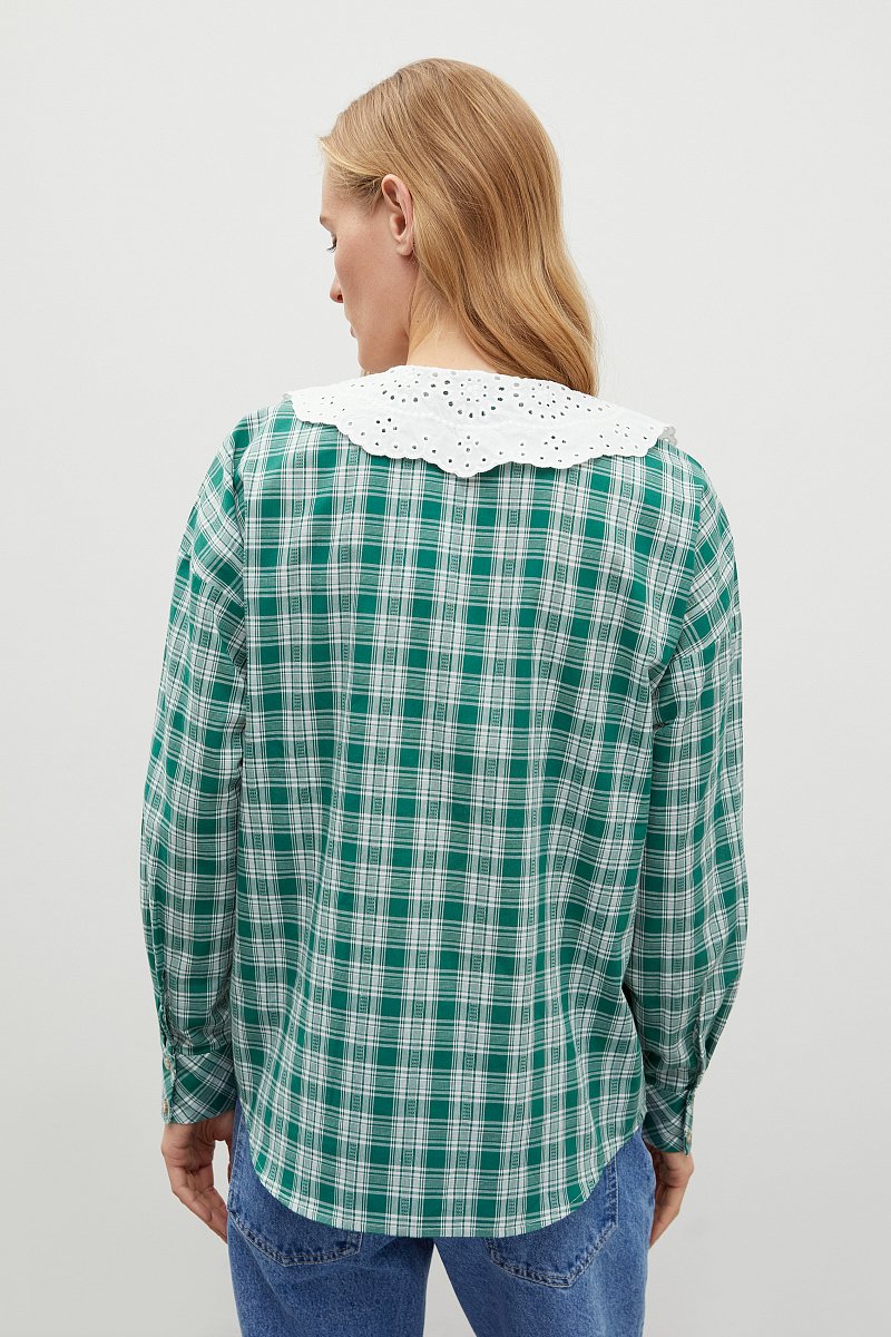 Блузка с объемным воротником, Модель FBD110143, Фото №5