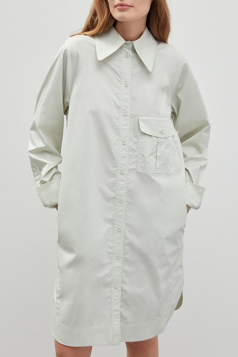 Платье-рубашка из хлопка, Модель FBD110149, Фото №3