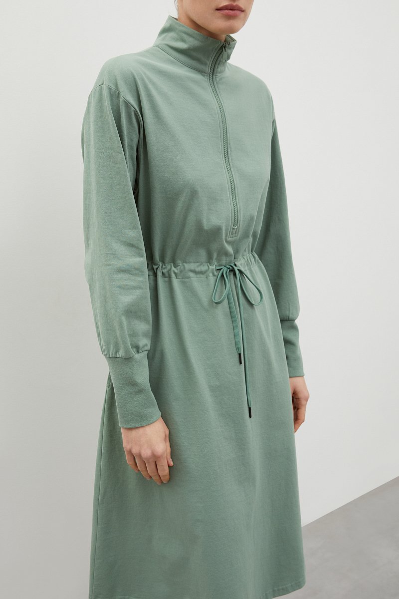 Платье из хлопка с молнией, Модель FBD110186, Фото №3