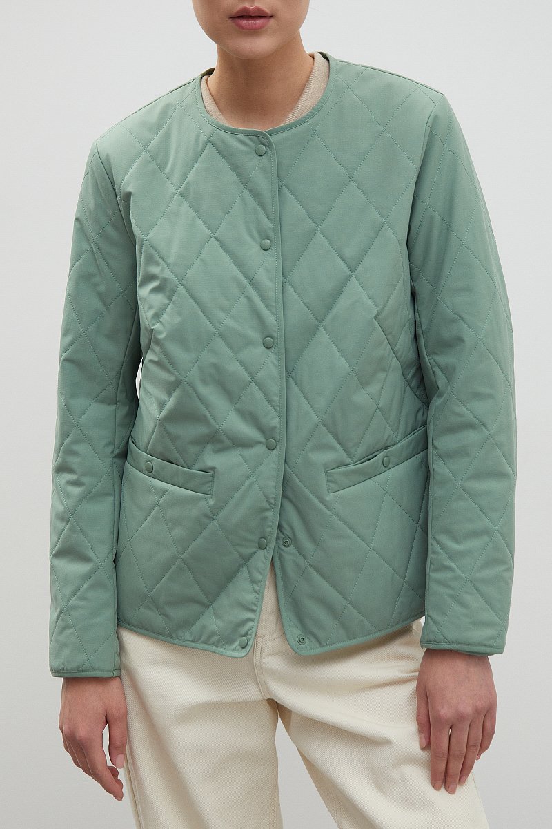 Стеганая куртка с карманами, Модель FBD11046, Фото №3